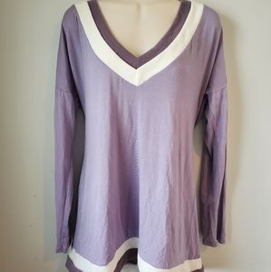 NEW Mai Soli Boutique Purple Oversize Tunic Shirt Medium